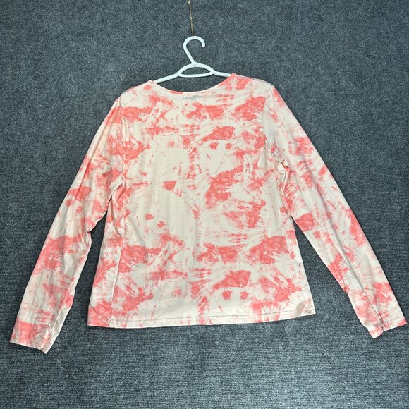 Hang Ten Top Womens XL Orange Stretch Knit Pullover Long Sleeve UV Protection - Picture 5 of 6